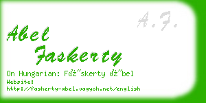 abel faskerty business card